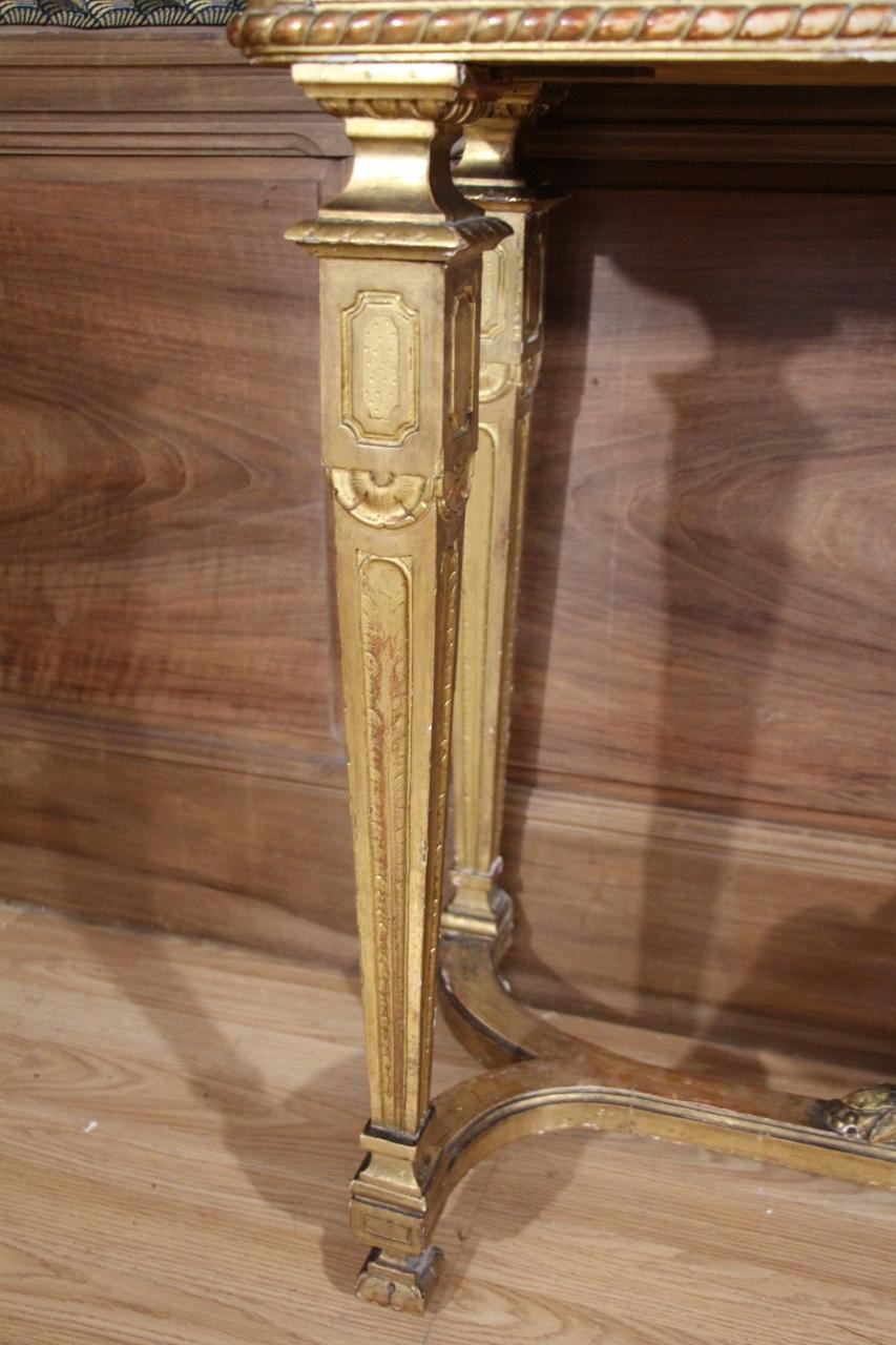 19th Century Gilded Wood Planter In Fair Condition For Sale In Charmes, FR