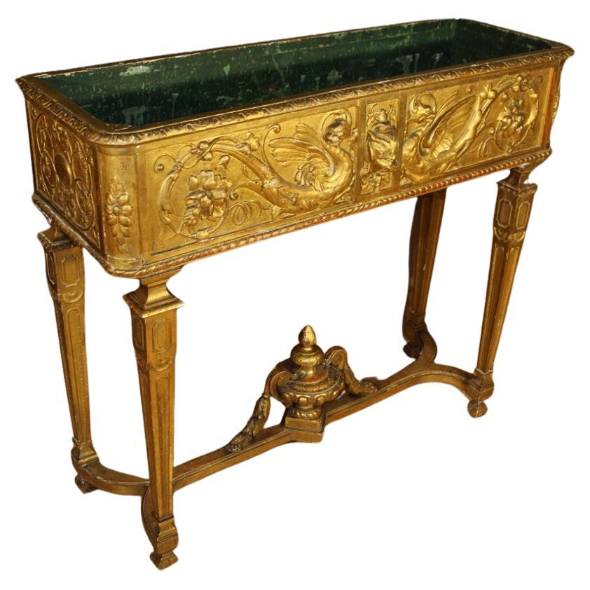 19th Century Gilded Wood Planter For Sale