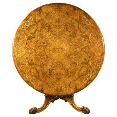 19th Century Gillow burr walnut centre table 