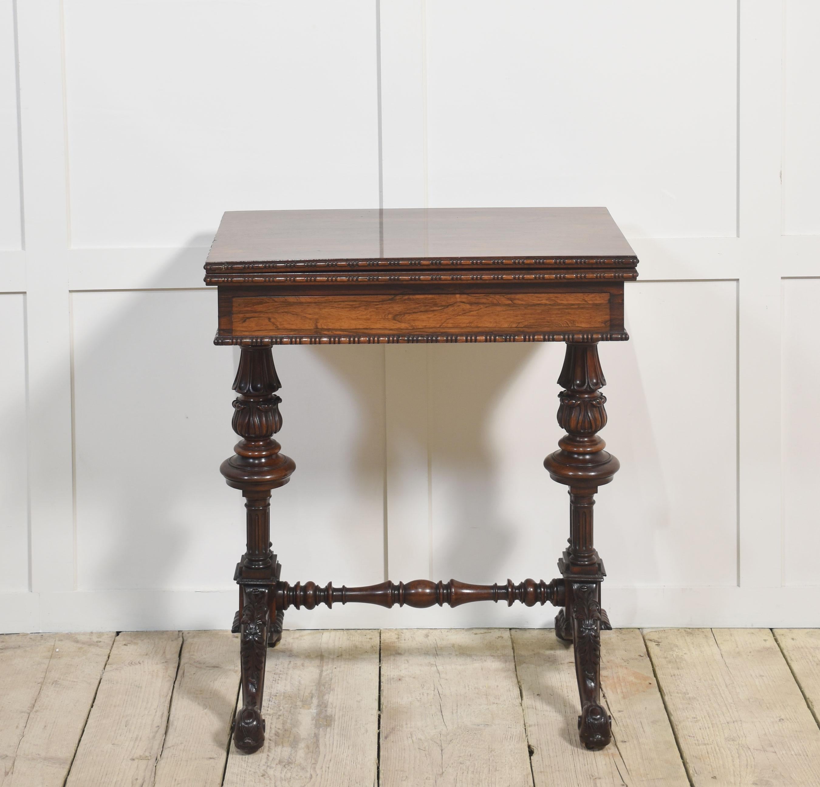 Wood 19th century Gillows design card table For Sale