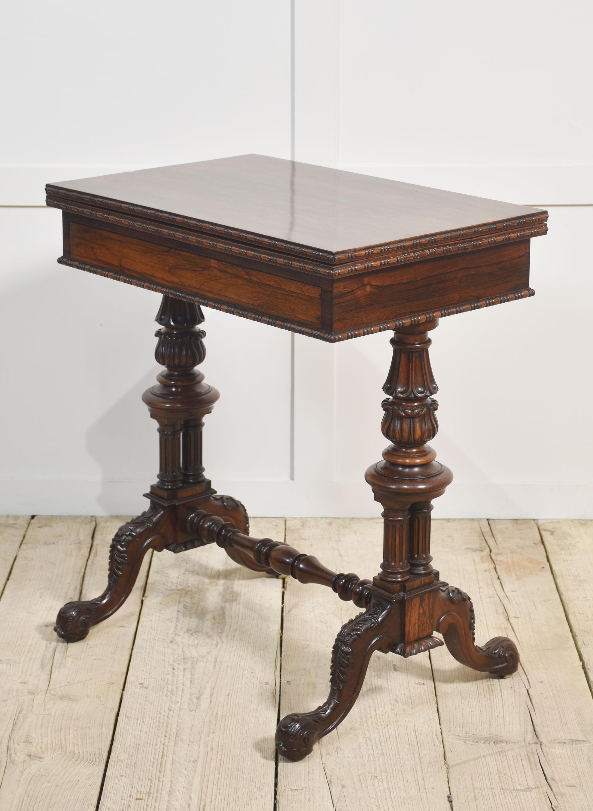 19th century Gillows design card table For Sale 1