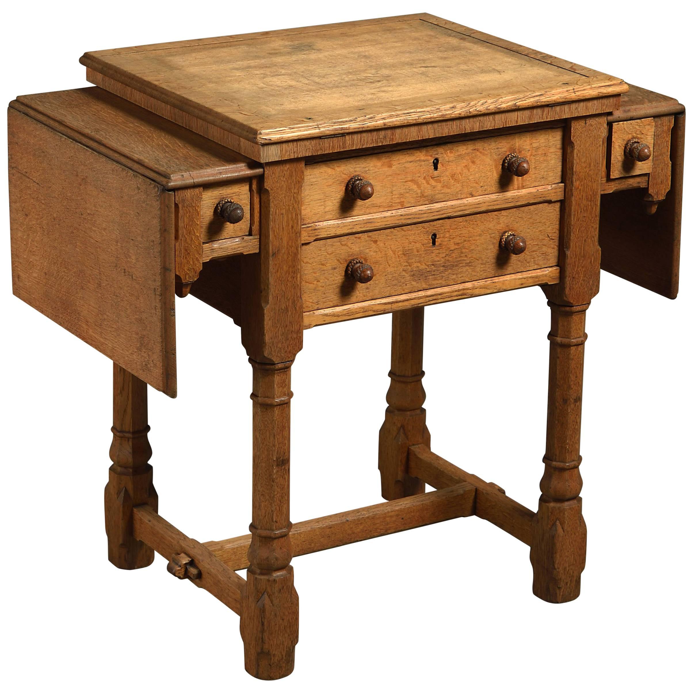 19th Century Gillows Metamorphic Oak Work Table