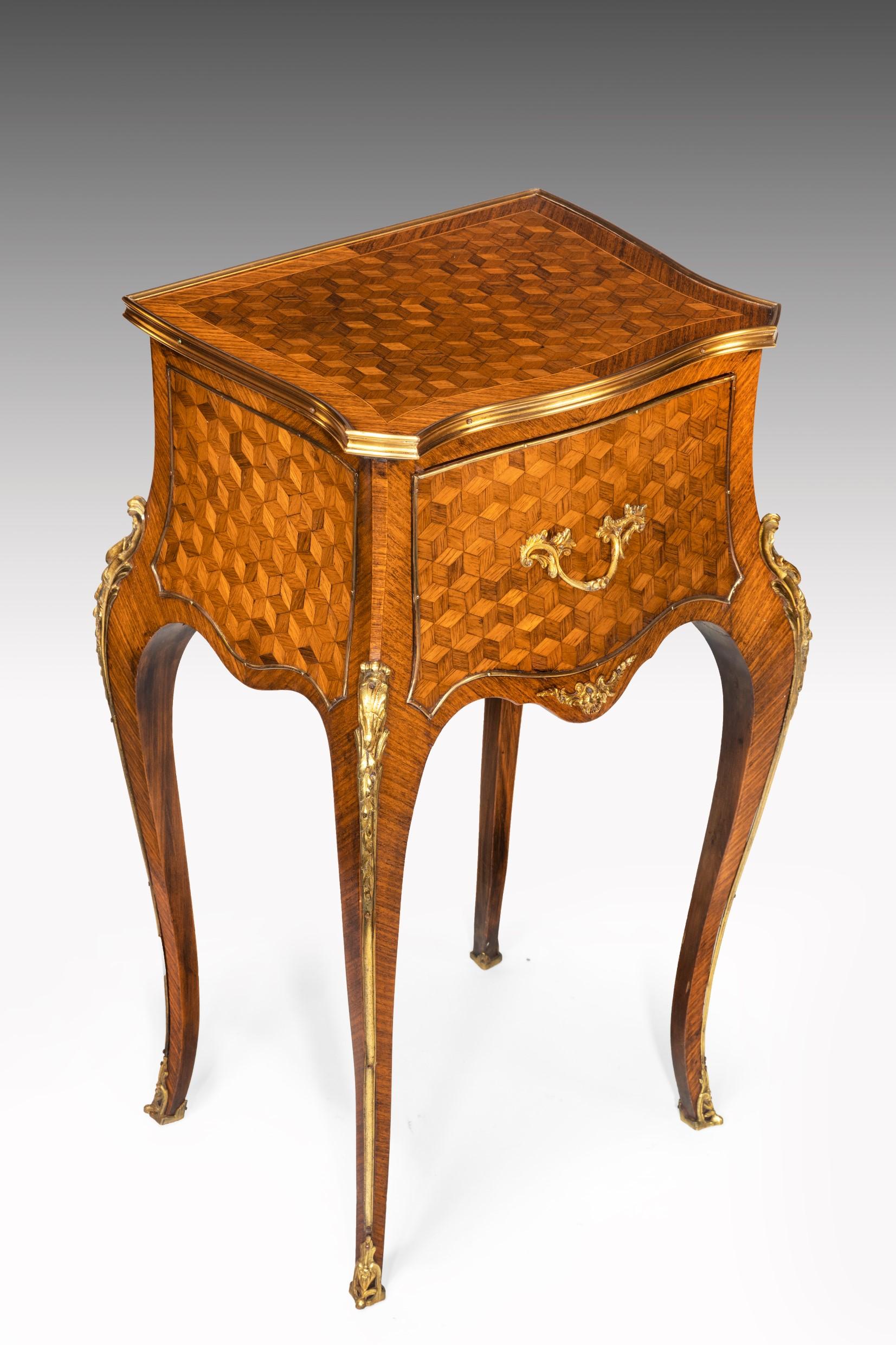 Ormolu 19th Century Gillows Pair of English Kingwood Bedside Cabinets or Nightstands