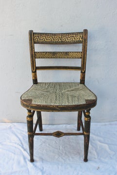 19th Century Gilt and Painted Side Chair