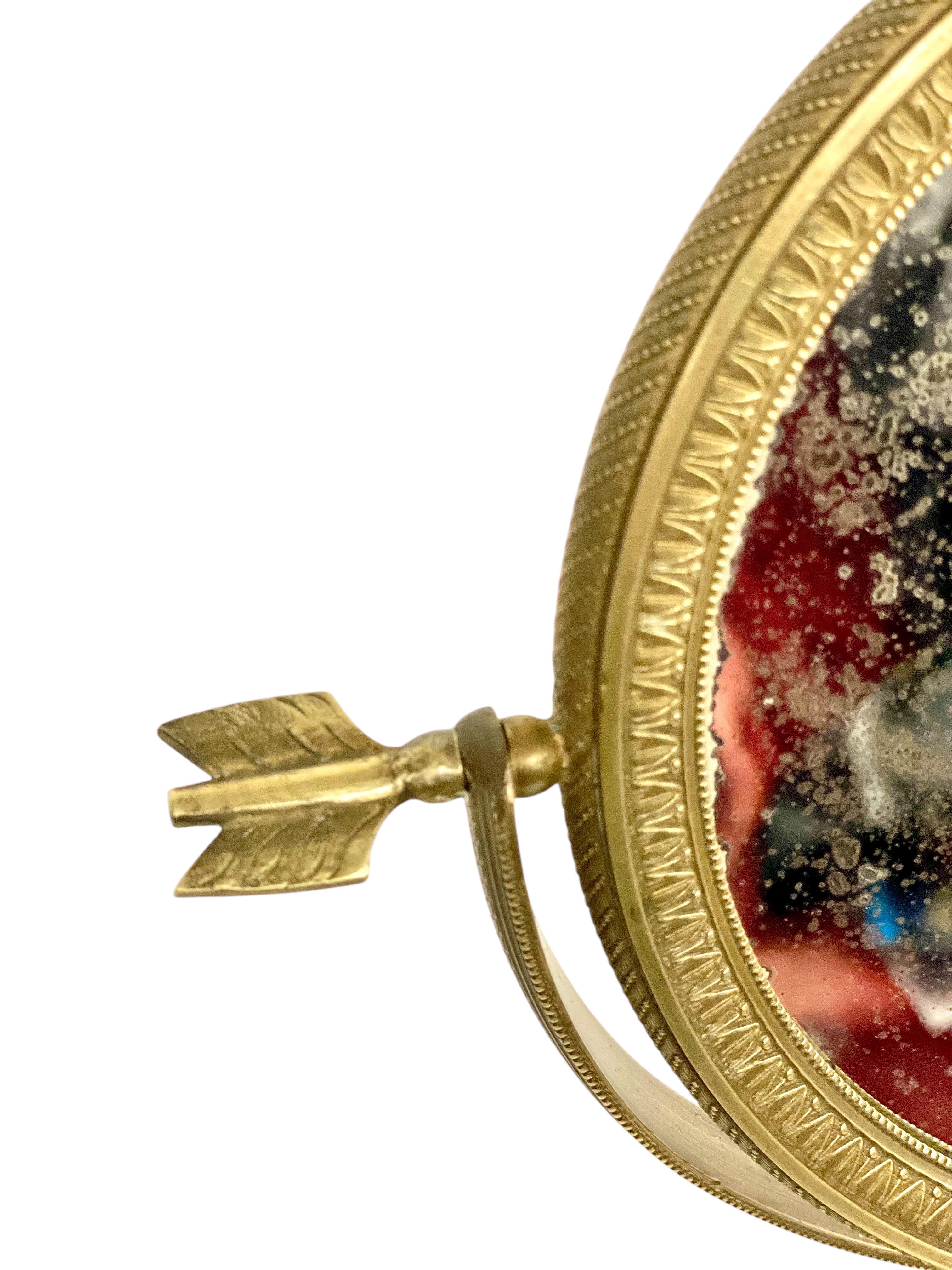 Miroir de table du XIXe siècle en bronze doré et cristal taillé en vente 7