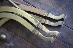 19th Century Gilt Brass Fold Out Campaign Coffin Stands Side Coffee Table