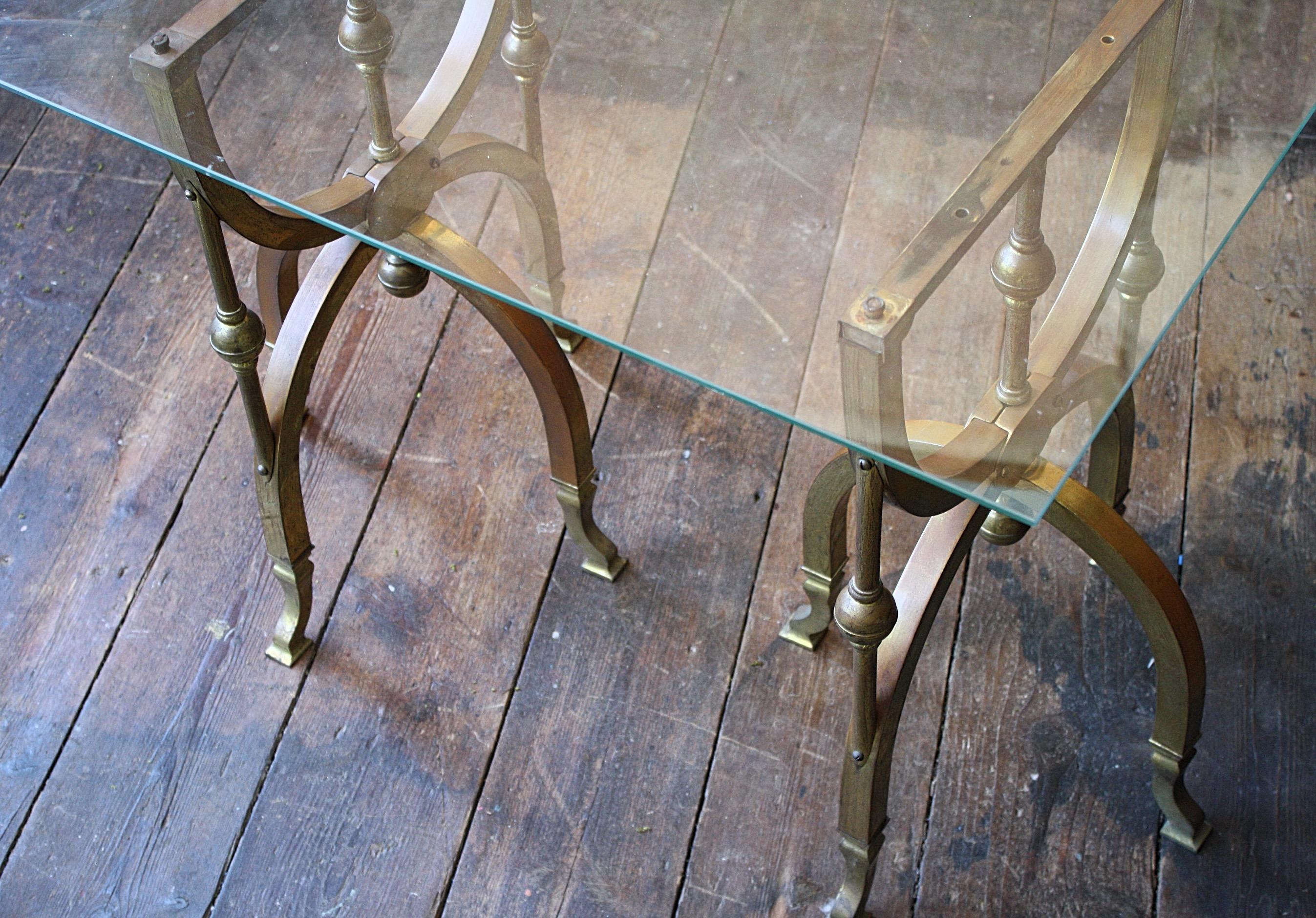 19th Century Gilt Brass Fold Out Campaign Coffin Stands Side Coffee Table 1