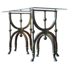 19th Century Gilt Brass Fold Out Campaign Coffin Stands Side Coffee Table