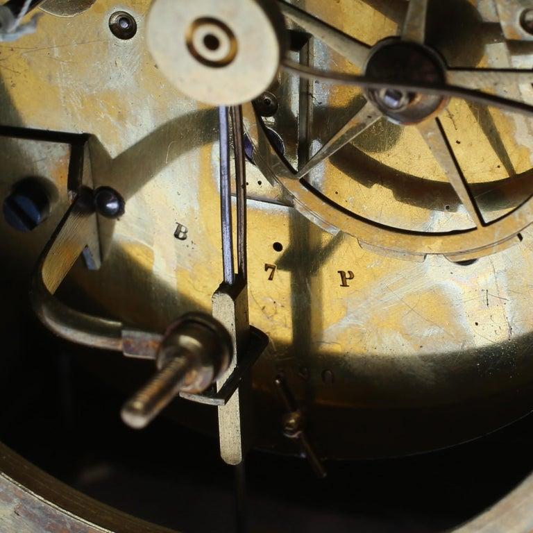 19th Century Gilt Brass Table Mantle Clock For Sale 5