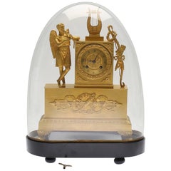 Antique 19th Century Gilt Brass Table Mantle Clock