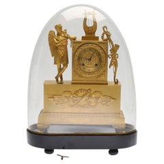 Antique 19th Century Gilt Brass Table Mantle Clock
