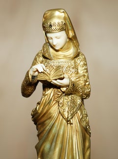 19TH CENTURY GILT BRONZE ALBERT ERNEST CARRiER BELLEUSE FRENCH 1824-1887 STATUE