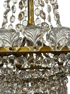 19th Century Gilt Bronze and Crystal Chandelier, Attributed to Baccarat