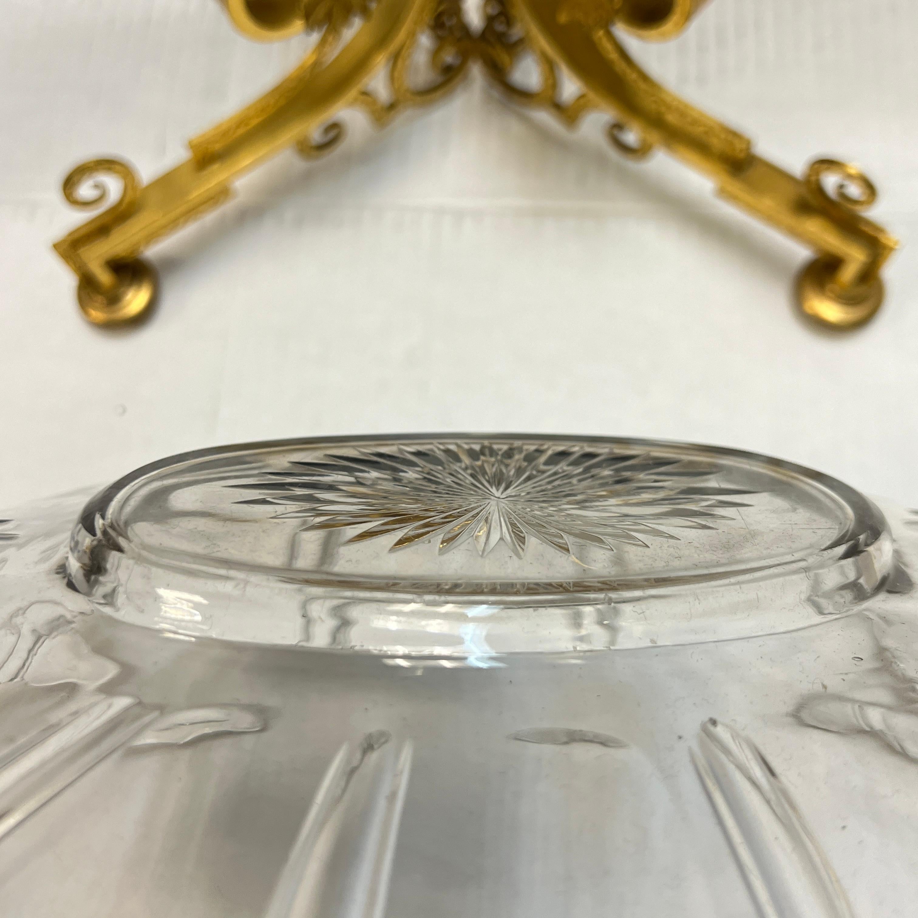 19th Century Gilt Bronze and Crystal Glass Centerpiece Attributed to Baccarat 15