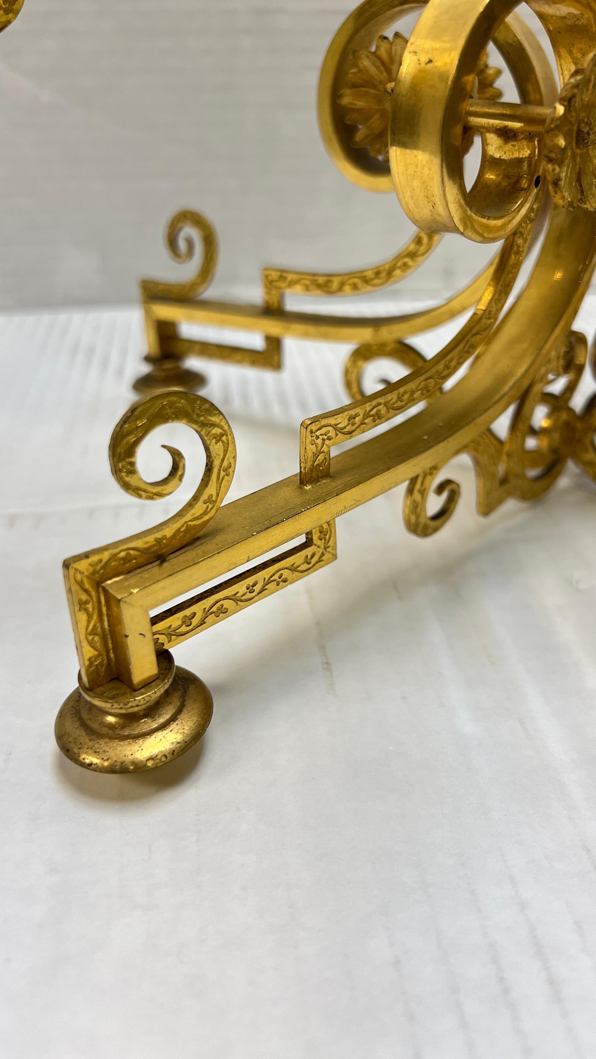 19th Century Gilt Bronze and Crystal Glass Centerpiece Attributed to Baccarat 2
