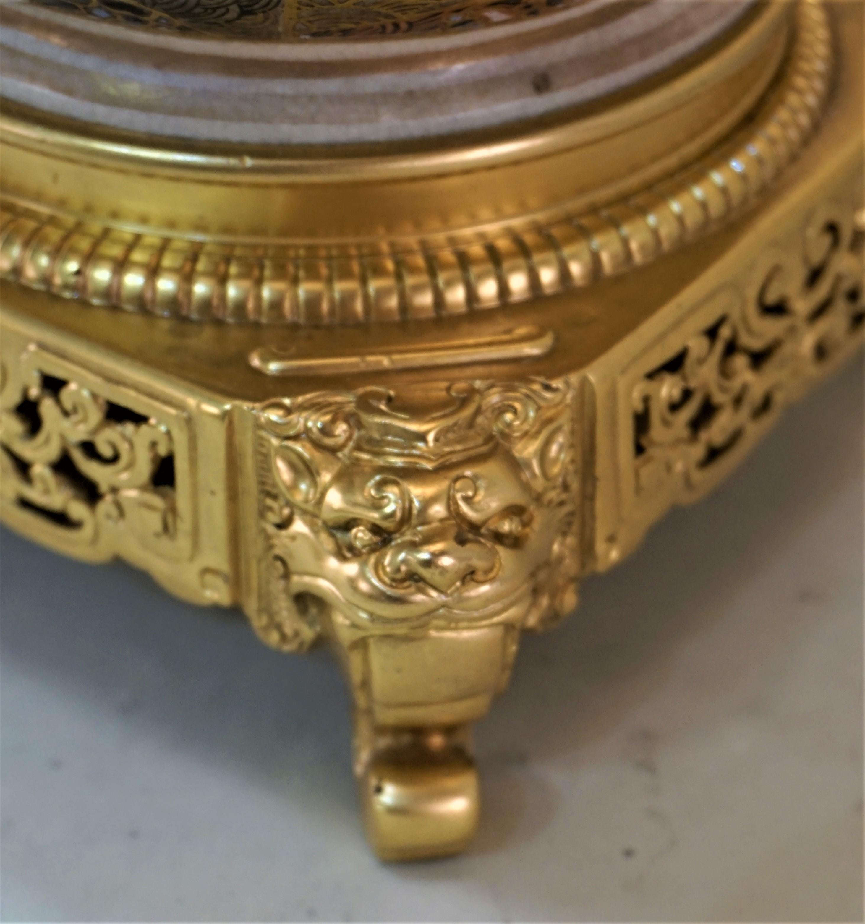 19th Century Gilt Bronze and Japanese Satsuma Porcelain Table Lamp In Good Condition In Fairfax, VA