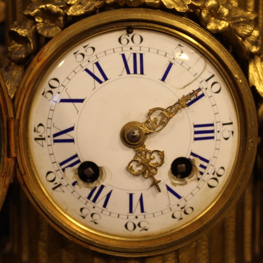 19th Century Gilt Bronze Antique French Table Clock, 1870 6
