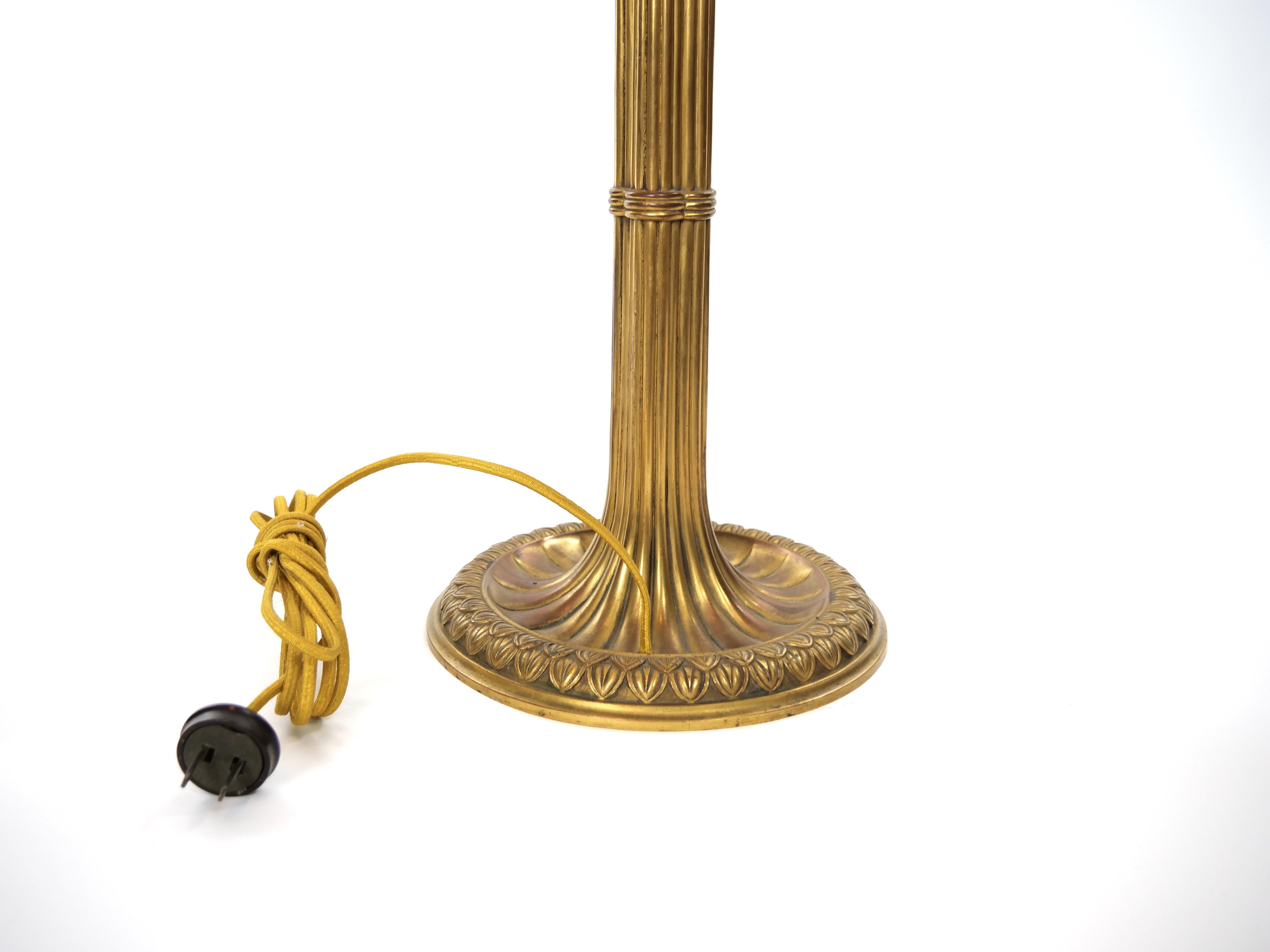 19th Century Gilt Bronze Candlestick Style Table Lamp For Sale 8