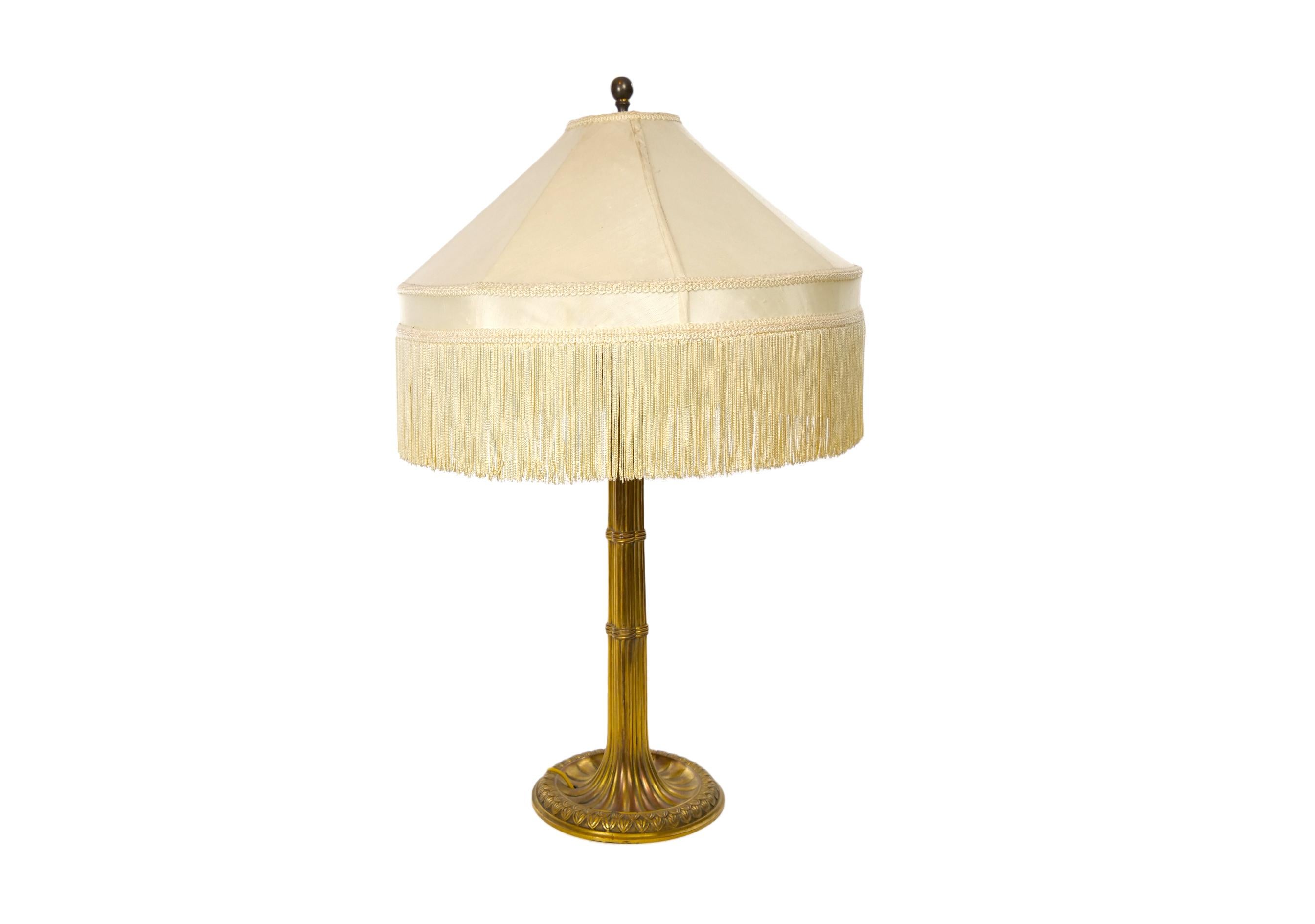 19th Century Gilt Bronze Candlestick Style Table Lamp For Sale 3