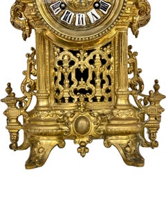 Vergoldete Bronze-Kathedralenuhr aus dem 19.