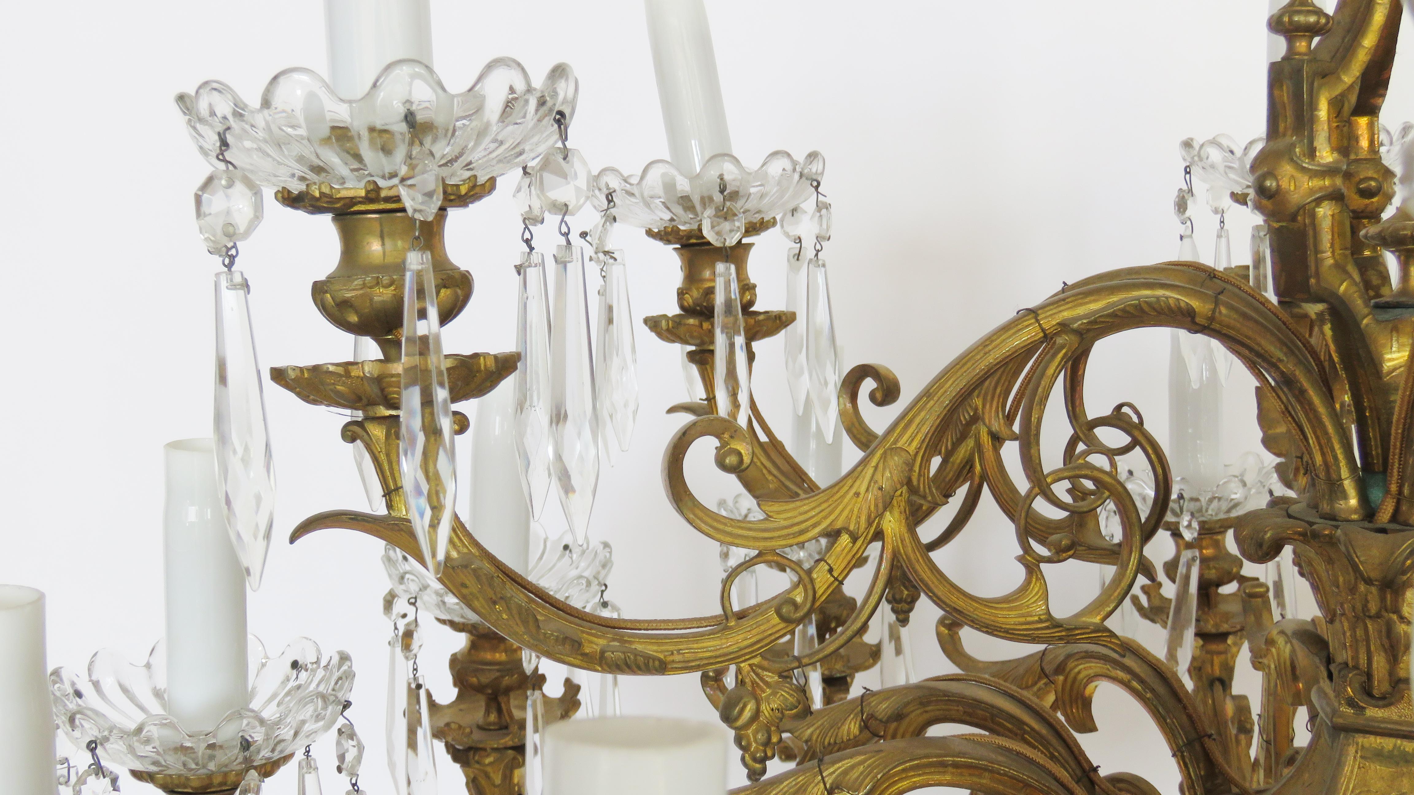 19th Century Gilt Bronze Chandelier 1