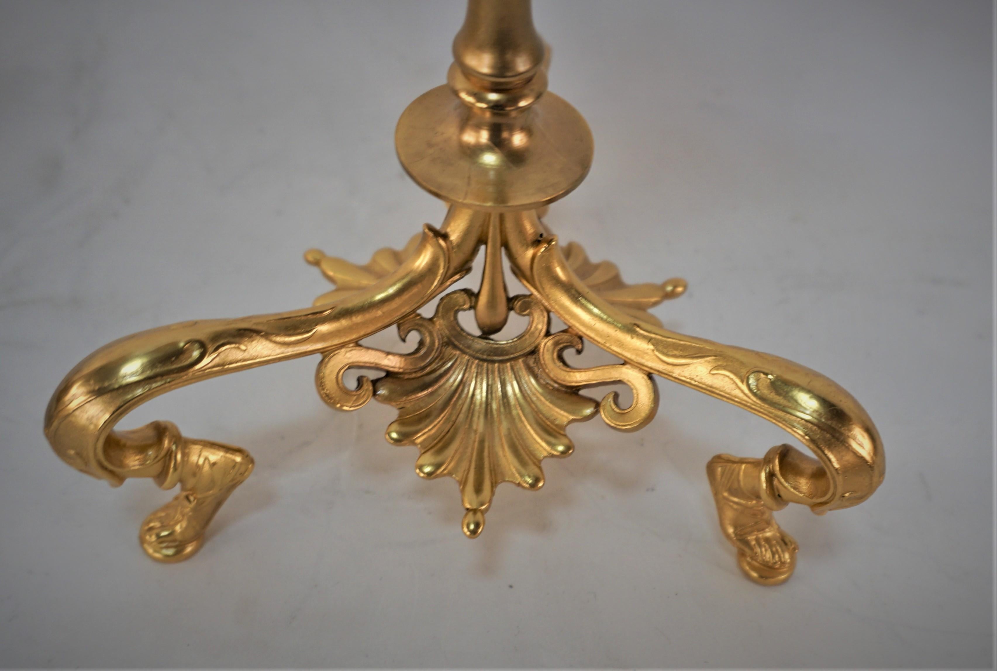 French 19th Century Gilt Bronze Classic Style Candlesticks by Barbedienne For Sale