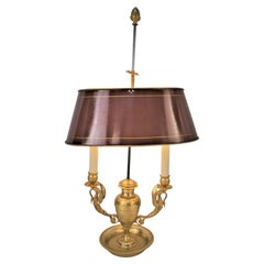 Antique 19th Century Gilt Bronze Empire Bouillotte Lamp