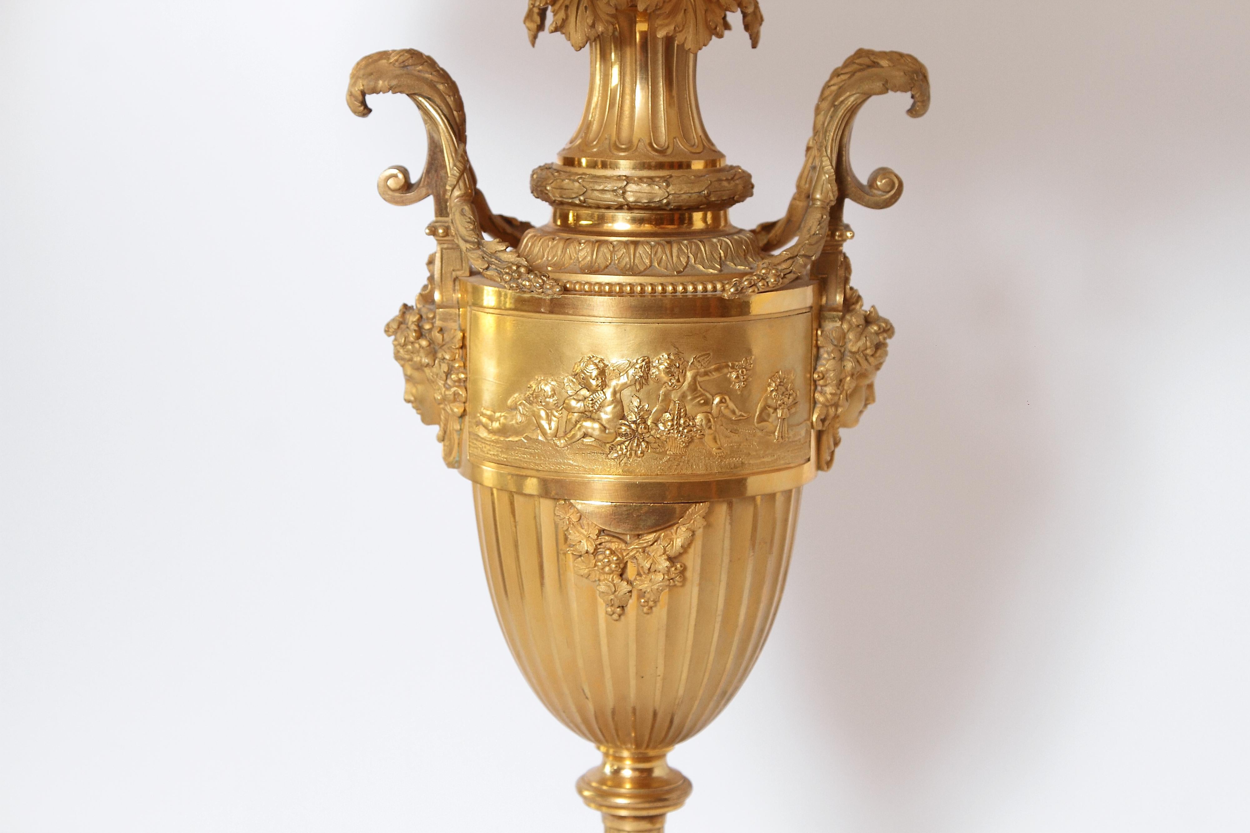 19th Century Gilt Bronze French Lamp For Sale 1