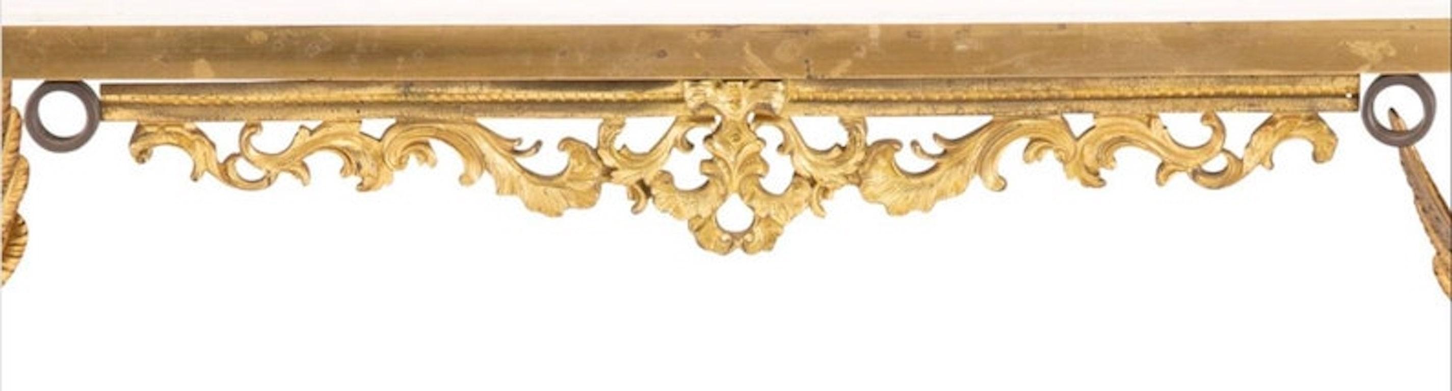 19th Century Gilt Bronze & Malachite Double Eagle Console Table For Sale 3