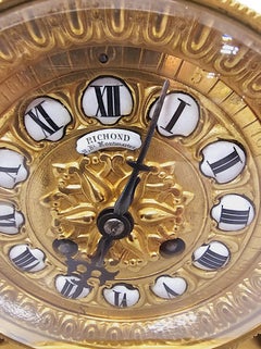 19th Century Gilt Bronze Mantle Clock By Richond of Paris