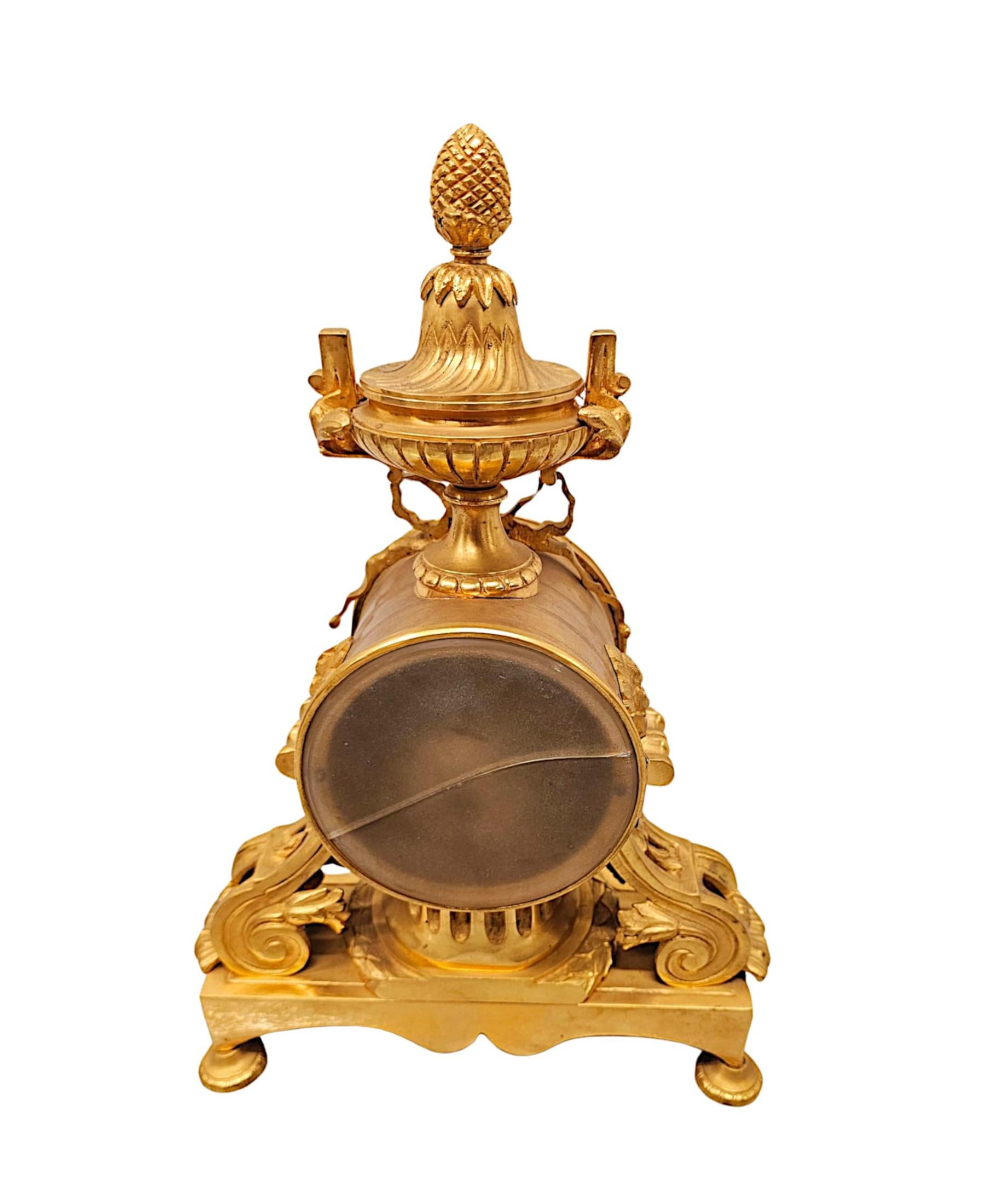 Orologio da camino in bronzo dorato del XIX secolo di Richond of Paris in vendita 1