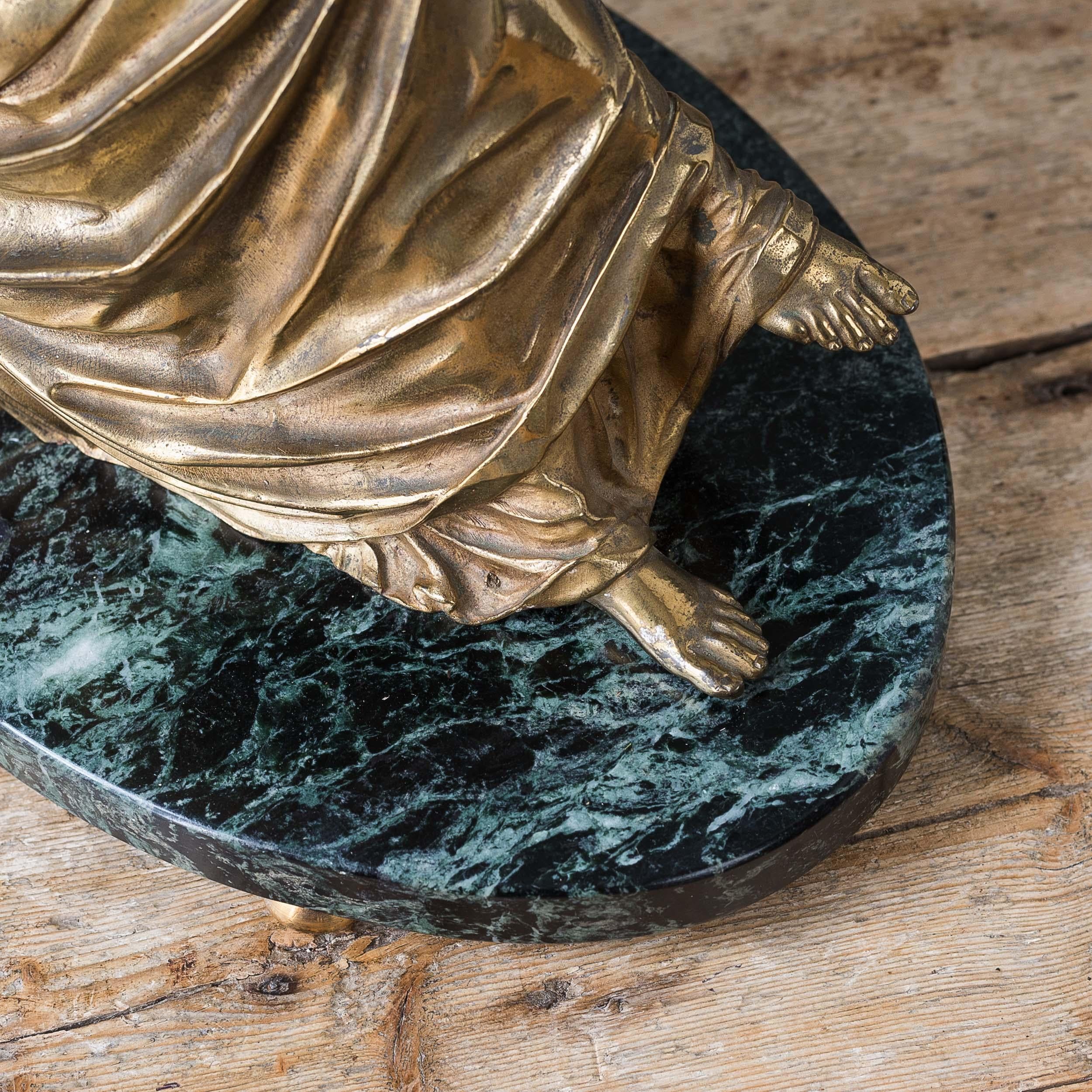 19th Century Gilt Bronze Model of Sappho For Sale 7