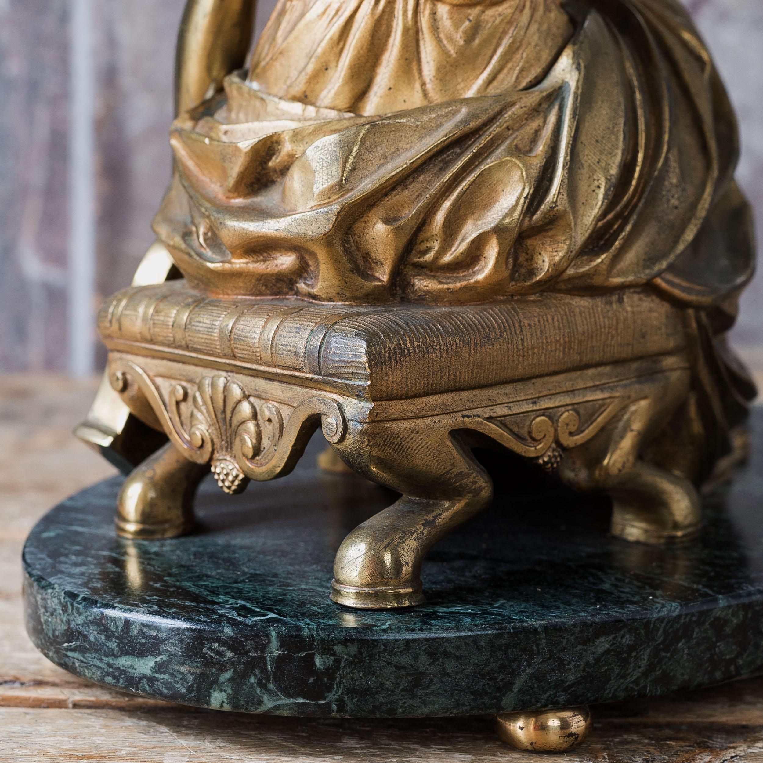 Français Modèle de saphir en bronze doré du 19ème siècle en vente