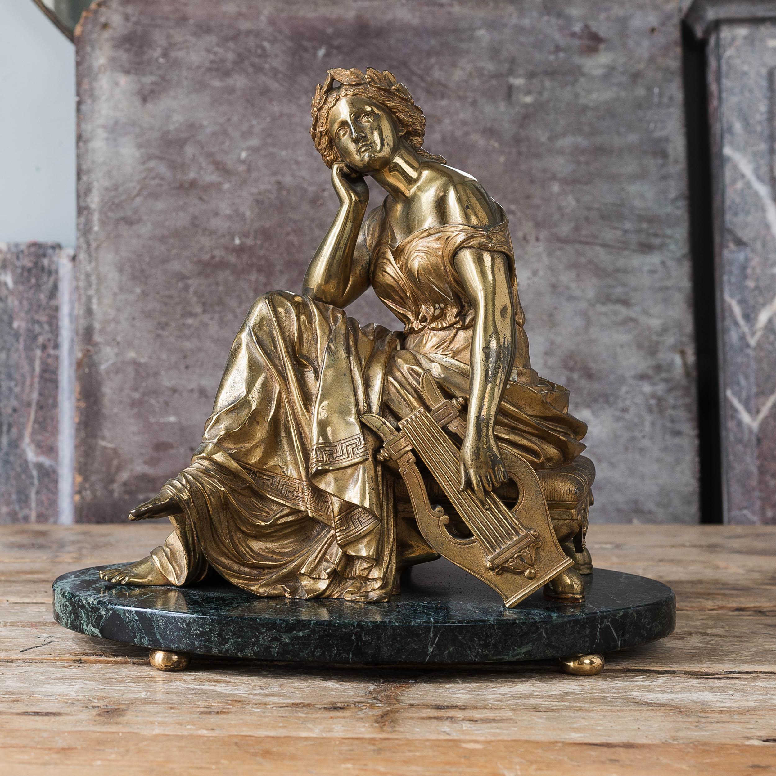 19th Century Gilt Bronze Model of Sappho For Sale 2