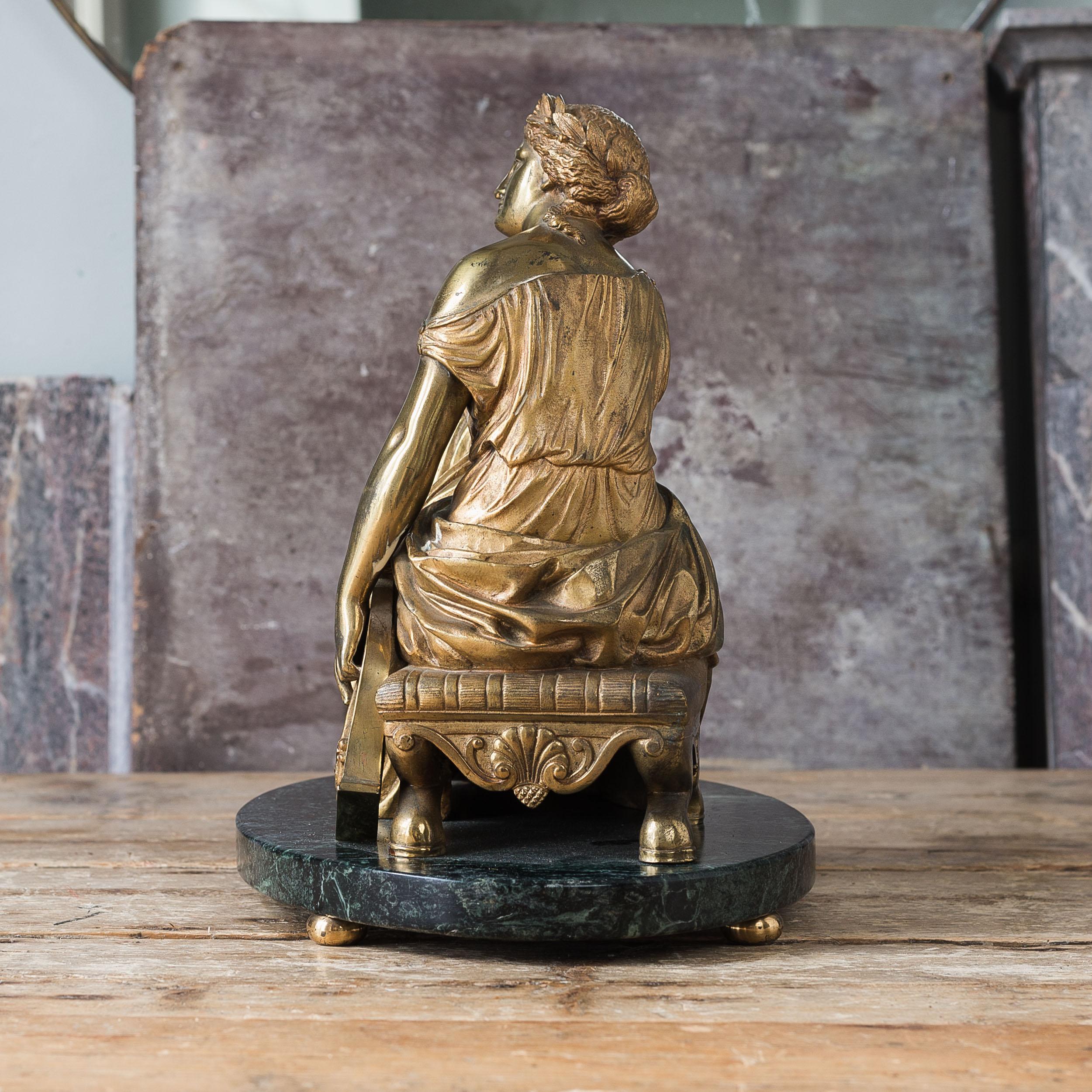19th Century Gilt Bronze Model of Sappho For Sale 3