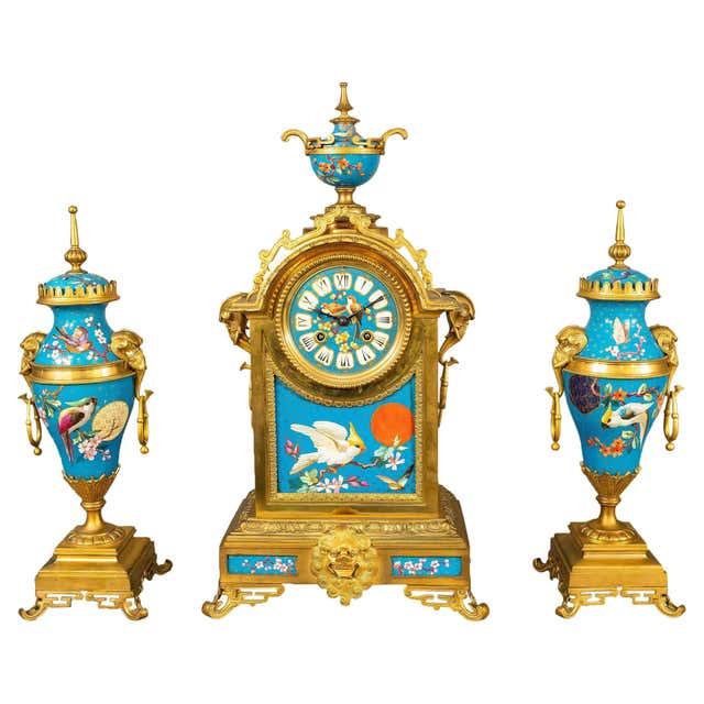 Rotarty Clock Unusual 19th Century French rotary Clock Garniture For Sale at 1stDibs ...