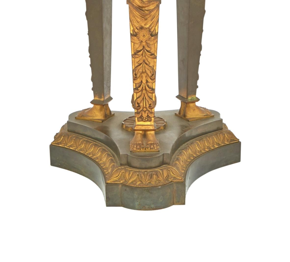 Late 19th Century 19th Century Gilt Bronze Mounted / Cut Glass Empire Style Centerpiece For Sale