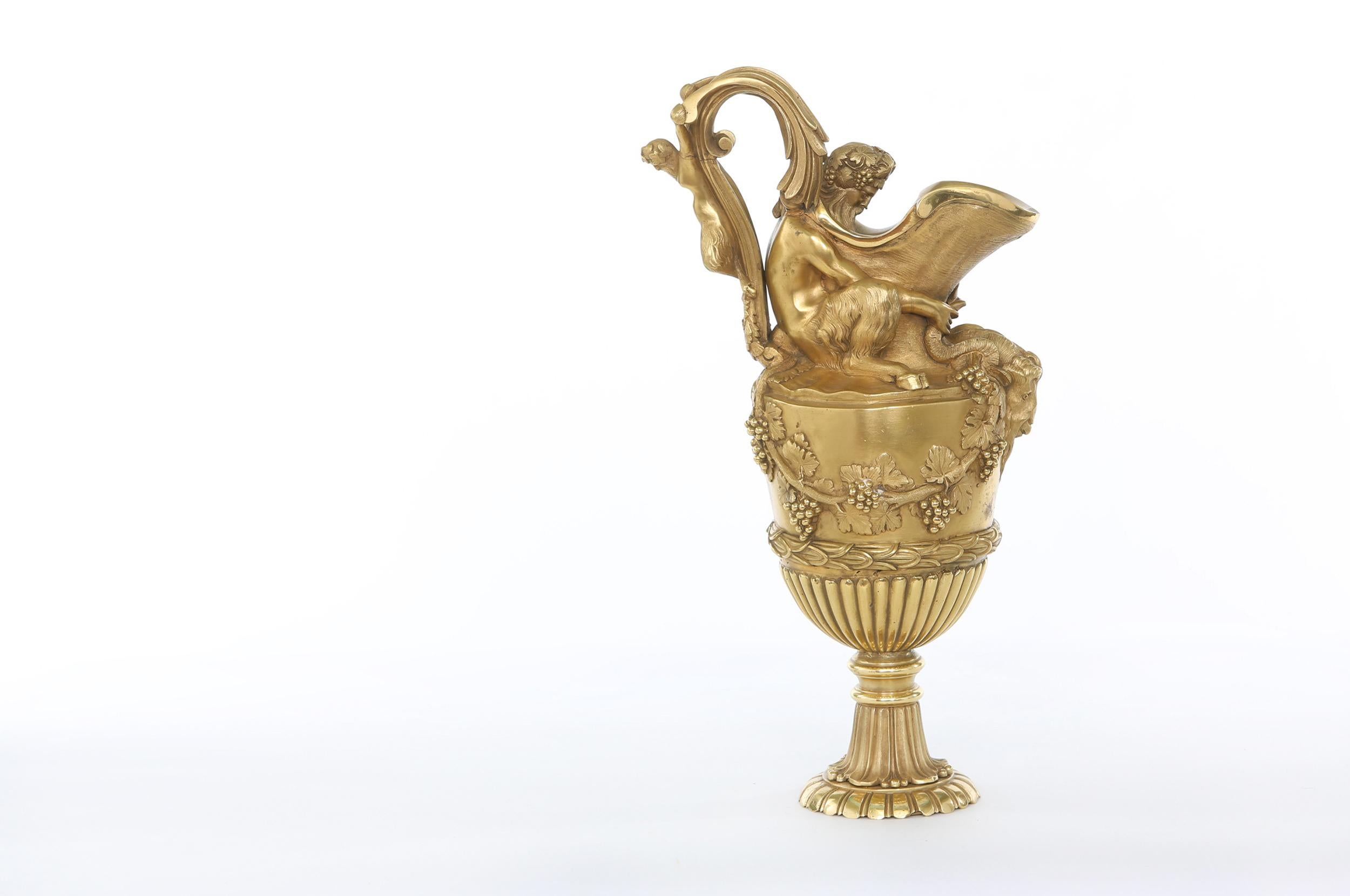 19th Century Gilt Bronze Ormolu Amphora / Ewer For Sale 5