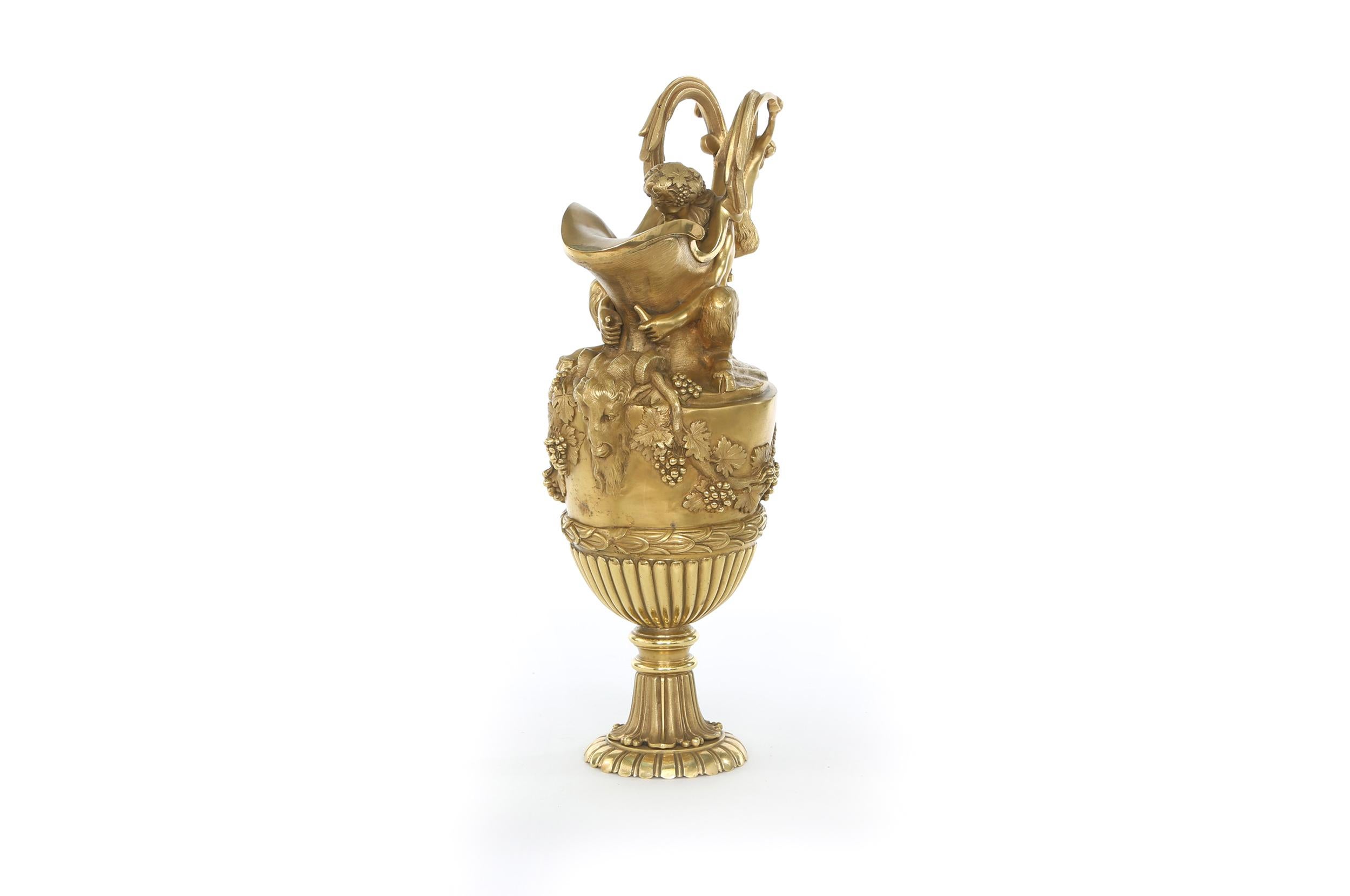 Early 19th Century 19th Century Gilt Bronze Ormolu Amphora / Ewer For Sale