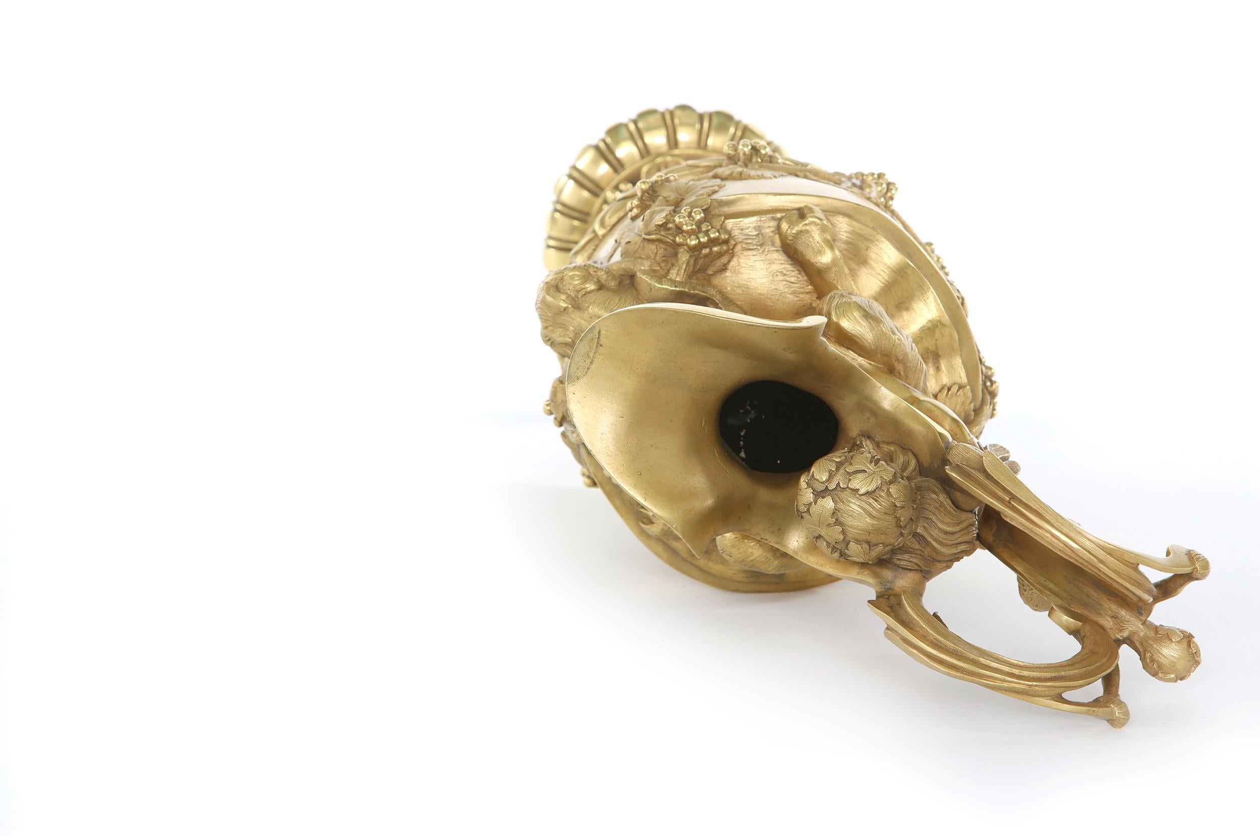Gold 19th Century Gilt Bronze Ormolu Amphora / Ewer For Sale