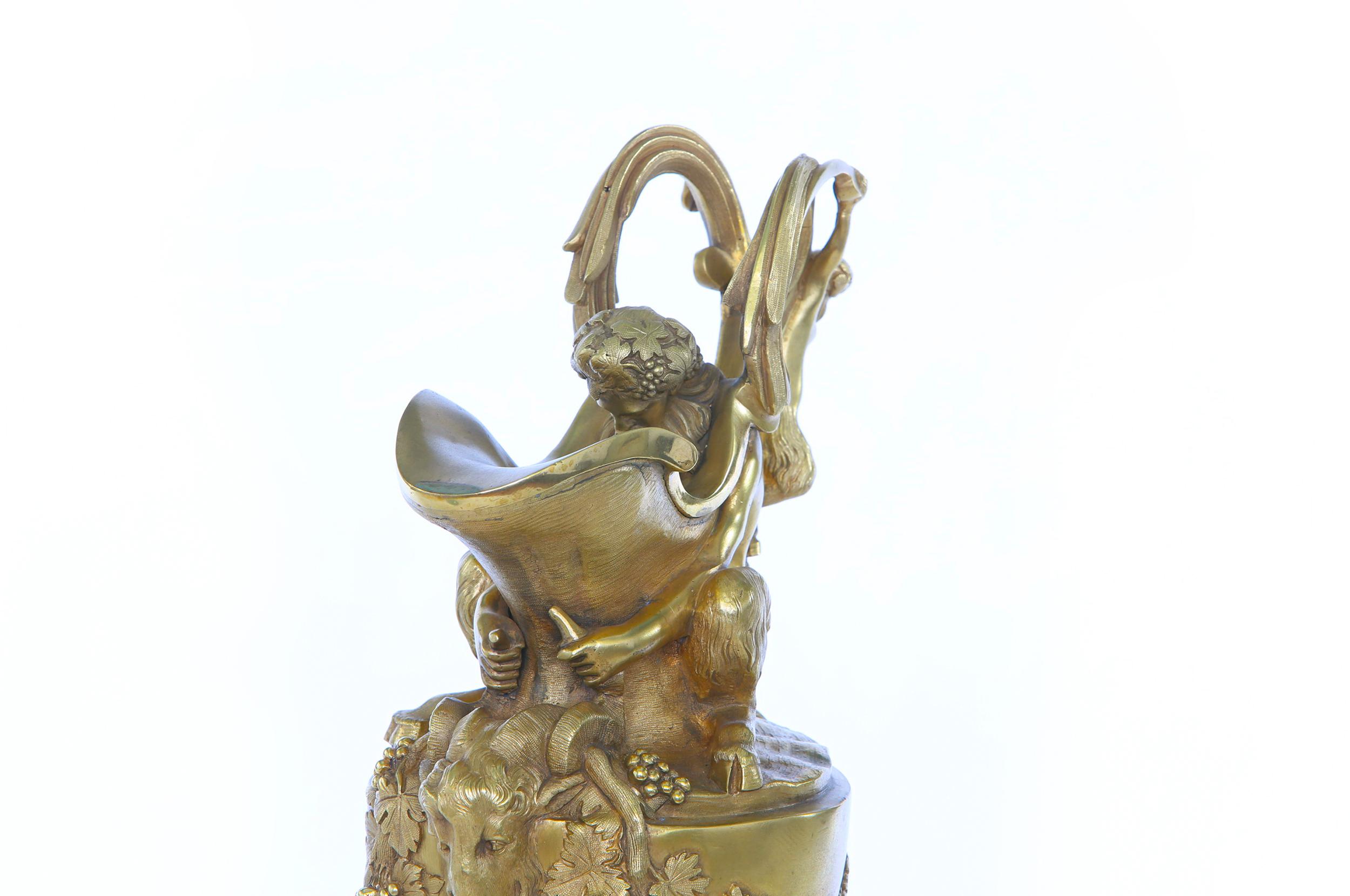 19th Century Gilt Bronze Ormolu Amphora / Ewer For Sale 2