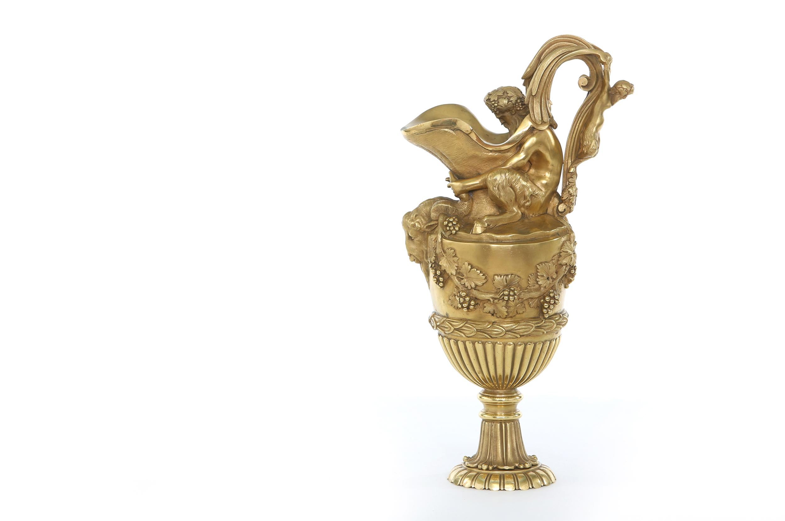 19th Century Gilt Bronze Ormolu Amphora / Ewer For Sale 3