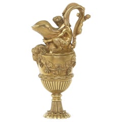 19th Century Gilt Bronze Ormolu Amphora / Ewer