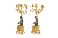 Candelabri in bronzo dorato del XIX secolo
