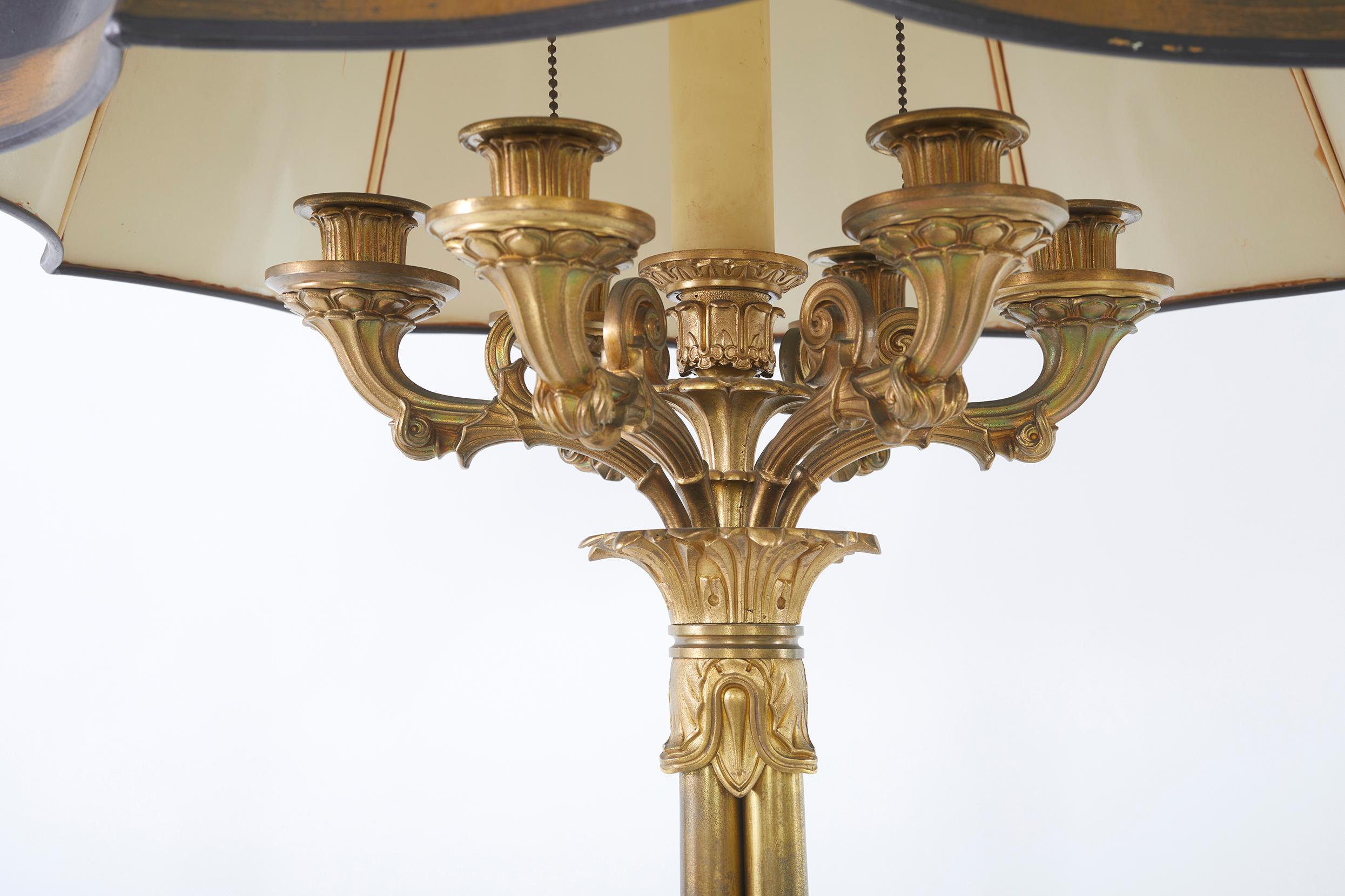 19th Century Gilt Bronze Pair Table Lamp 1