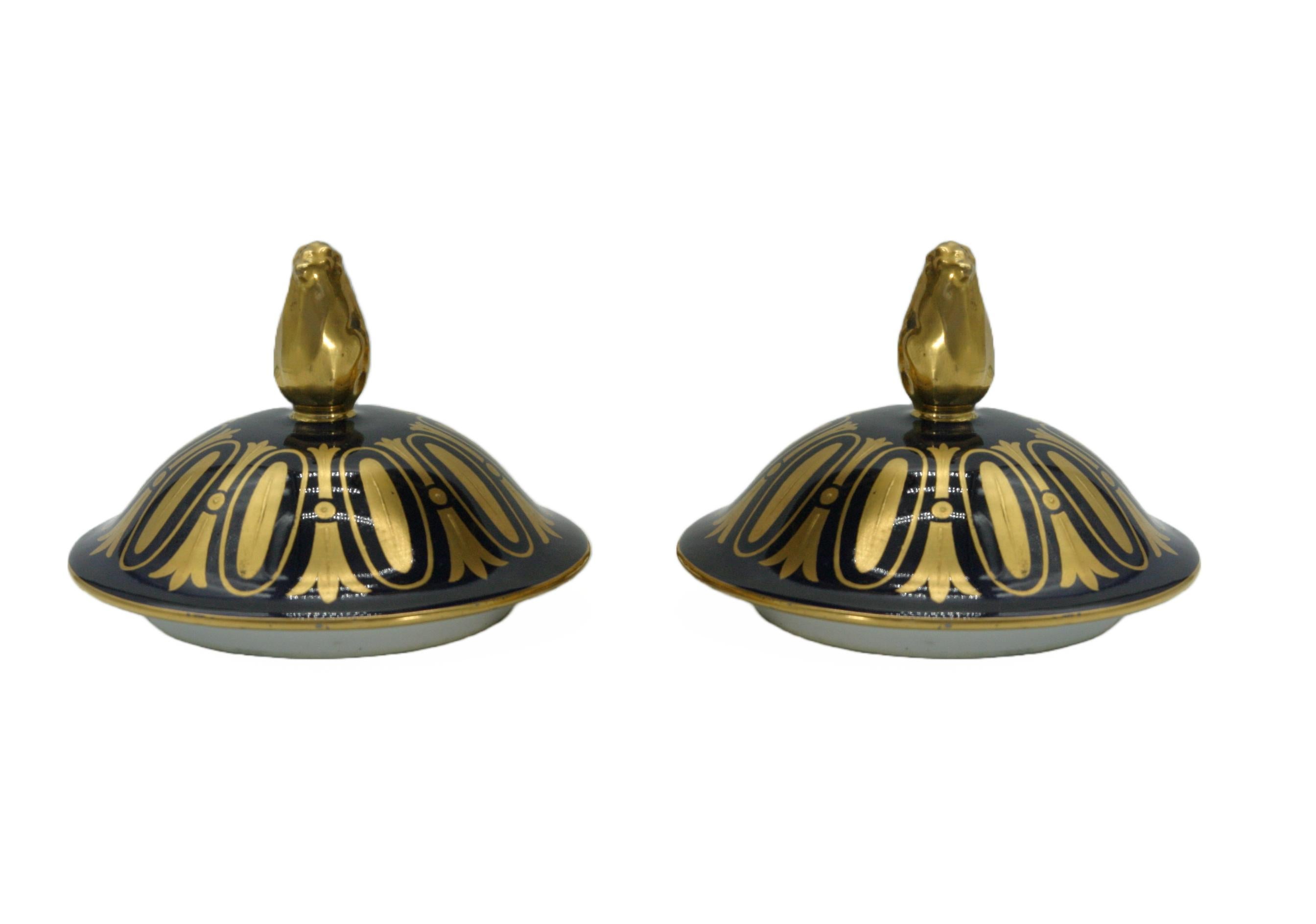 Mid-19th Century 19th Century Gilt Bronze / Porcelain Pair Urn For Sale