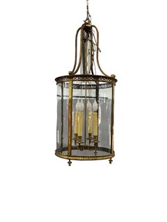 19th Century Gilt Bronze Regency Style Hall Lantern