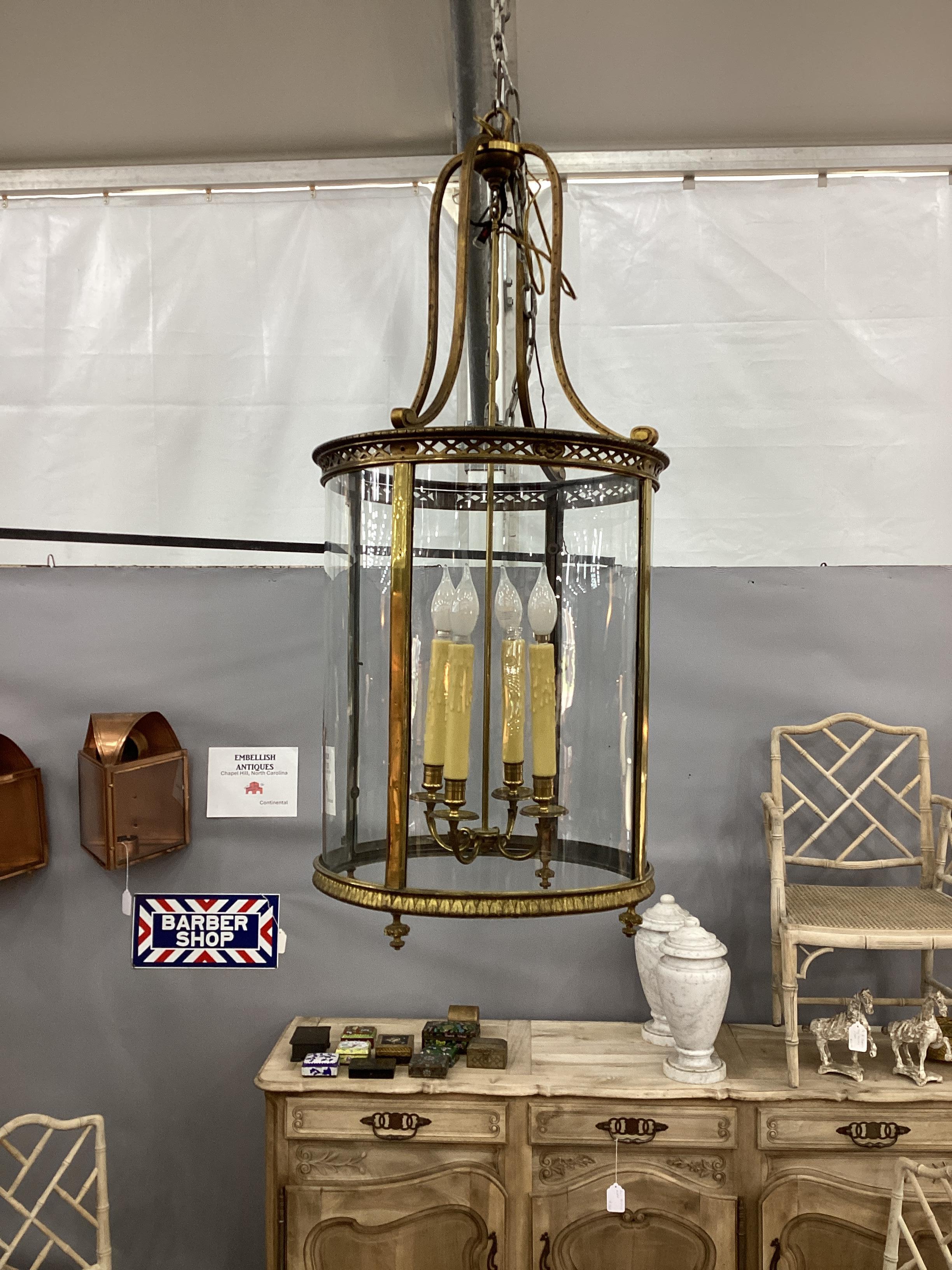 19th Century Gilt Bronze Regency Style Hall Lantern  For Sale 5