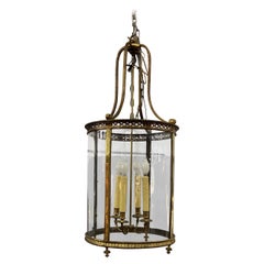 19th Century Gilt Bronze Regency Style Hall Lantern