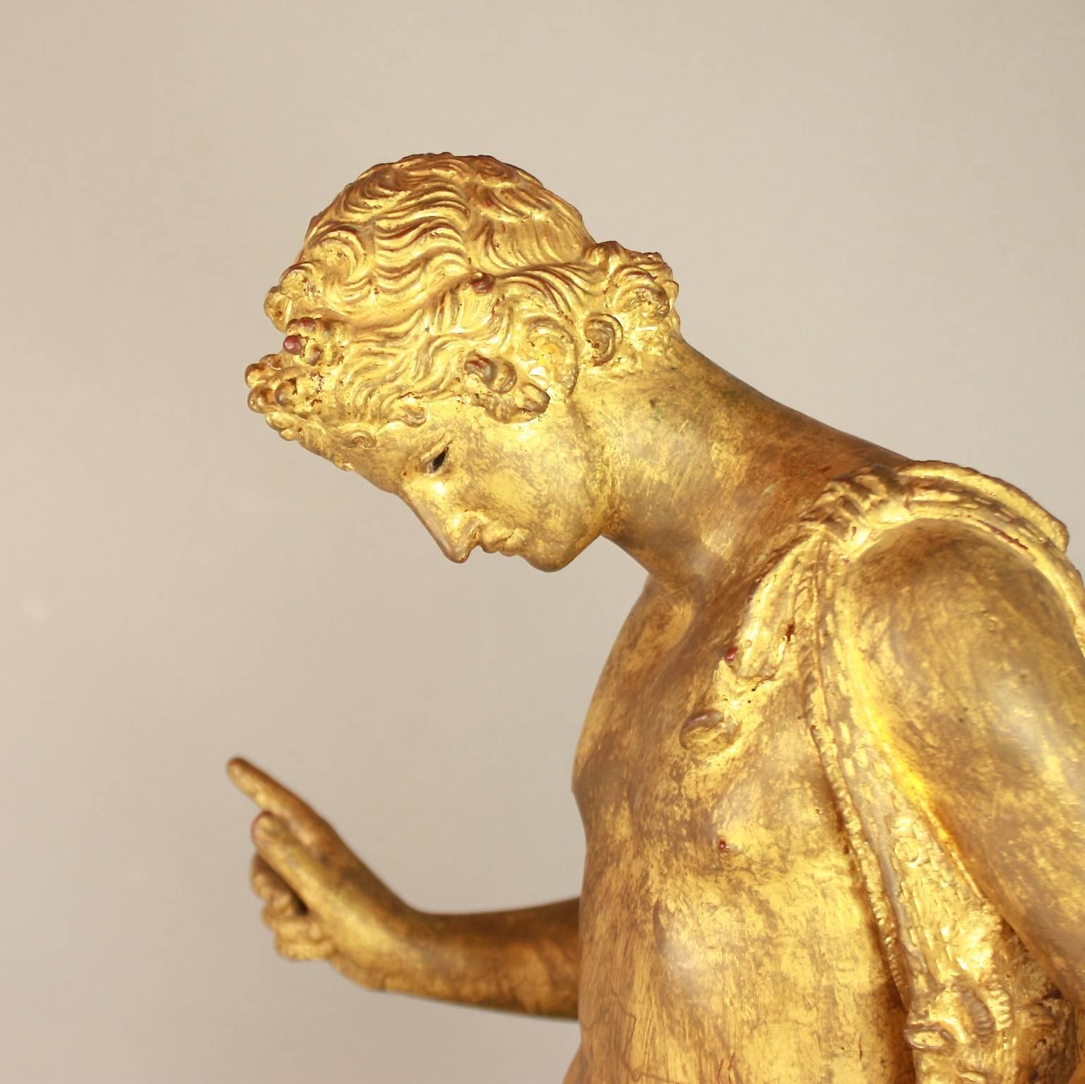 Vergoldete Bronzeskulptur von Dionysos aus dem 19. Jahrhundert im Angebot 5